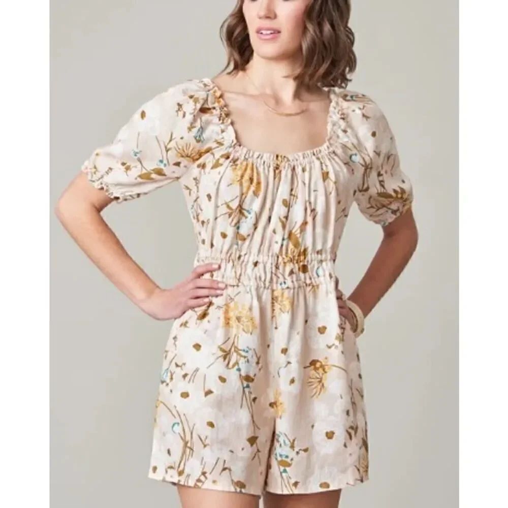Spartina 449 Audrey Romper Babbie' Store Poppies Sz. XS